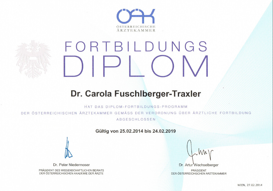 Fortbildungsdiplom ÖÄK 2014