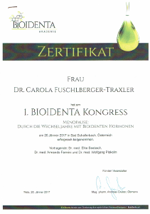 Zertifikat Bioidente Hormone